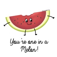 "One in a Melon Digital Drawing